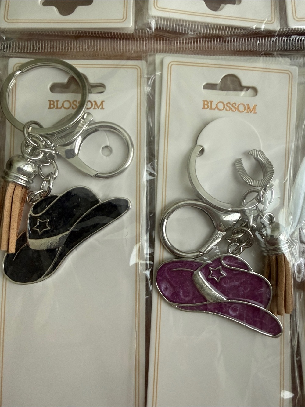 3 for $10 Cowgirl Hat Keychain - Gold or Silver Toned. NWT.